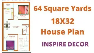 18X32 Building Plan II 576 Sq Ft House Plan II East Facing Home Map II 18X32 Makaan Ka Naksha
