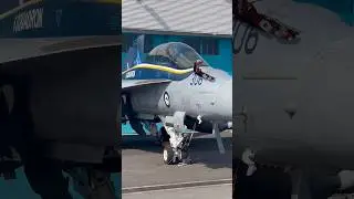 EA-18g growler and the F35a lighting ii on static display #jaikavaviation #f18 #ea18g #f35 #fighter