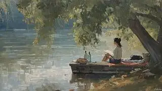 Art for Screen with Music | Calm Classical Lakeside Art Ambience 4K