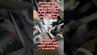 How to change Jeep Grand Cherokee Alternator ￼#Jeep #GrandCherokee #shorts #howto #DIY #Mechanic