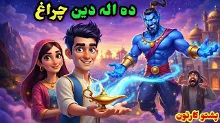 دہ الہ دین چراغ | The Aladin magical lamp | Pashto educational cartoon