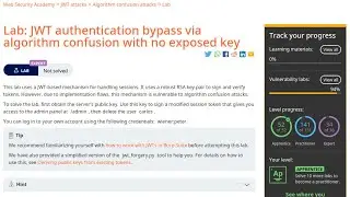 Web Security Academy | JWT | 8 - JWT Auth Bypass Via Algorithm Confusion With No Exposed Key