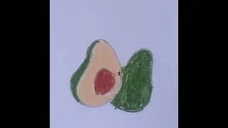 #Avocado 🥑 drawing ll  # how to draw a simple avocado #