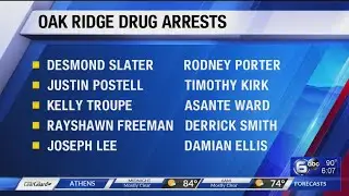 Ten arrested in Oak Ridge on drug charges