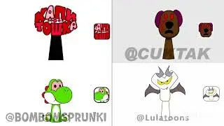 My Sprunki OC Cactukk Vs Cuktak Vs Bombomsprunki Vs Lulatoons Quadparison 30
