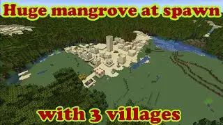 Minecraft 1.19 mangrove swamp seed with villages in it