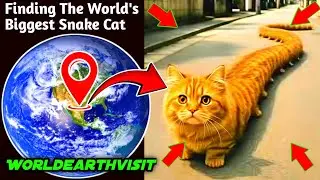🙀Finding The World's Biggest Snake Cat 😺 On Google Earth 🌎 #earth #worldearthvisit 