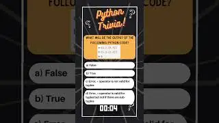 Python Trivia   Tuple 13 #coding #python #techcommunity #shorts #trending #viral #datascience