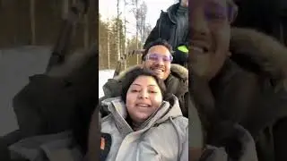 Husky ride in Rovaniemi #finland #travel #snow #santavillage