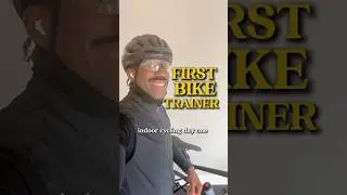 Bike trainer setup day 🚴🏾&zwj;♂️ First time indoor cycling, learning as I go #cycling #indoorcycling