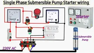 Single Phase Submersible Pump Starter Wiring Explained in Hindi | Control Box Connection 