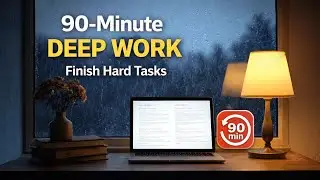 90-Minute Deep Work: Finish Your Most Difficult Tasks (Rainy Night)
