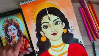 Maa durga painting 🎨 | coloring tutorial 