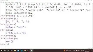 Set in Python | Set datatypes | #python #pythonsets  #coding