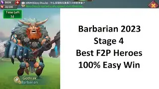 Lords Mobile: Limited Challenge Fully Auto Barbarian 2023  Best F2P Lineup Stage 3