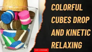 Very Satisfying and Relaxing Kinetic Sand ASMR, Drop And Squish