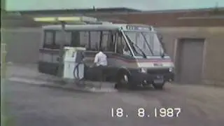 Metrorider refuels with passengers on board, 1987 Walsall