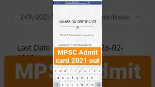 MPSC 2021 Admit card out // MPSC subordinate services 2021 prelims admit card #mpsc2021 #mpscnews