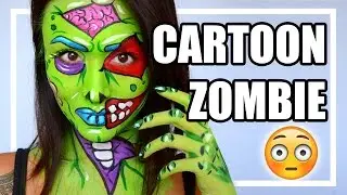 CARTOON ZOMBIE HALLOWEEN MAKE UP TUTORIAL REWIND  - Sheling