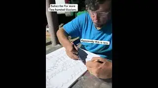 Two handed drawing, illusions, original optical illusions, original art. Ambidextrous