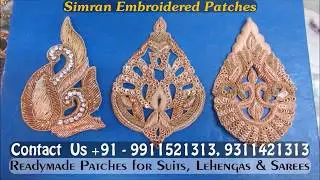 Readymade Neck Patches Online, Mirror Work Patches Online, Dress Patches Online India, Embroidered