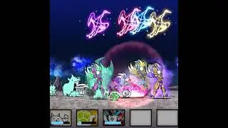Ultima Galaxy Cosmo Rangers vs. Raging Bahamut #shorts #bcu #battlecats #bahamut #rangers #cosmo