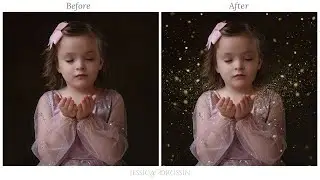 Jessica Drossin demonstrates how to add confetti overlays and brushes in Photoshop.