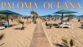 SIDE KUMKOY PALOMA OCEANA RESORT Huge sandy beach with palms. TURKEY #side #turkey