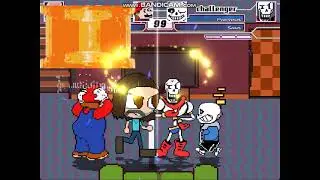 Mugen Battle Movie Steve & Hotel Mario vs sans and papyrus