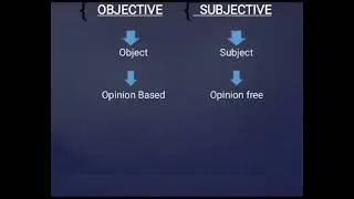 objective vs subjective type test