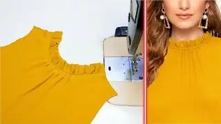 Easy Sewing Technique for Beginners | Basic Boat Neck Design with Ruffle