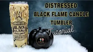 Black Flame Candle Tumbler Tutorial | Hot Glue Drips