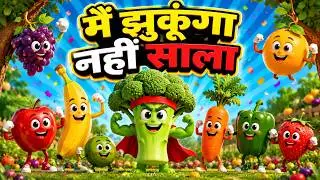 मैं झुकूंगा नहीं साला | Funny Healthy Kids Poem | Fruits & Veggies Power Song for Children