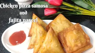 Chicken pizza samosa/fajita parcel @Tastytadkadelight #iftar #ramzan #samosa#pizza#youtubevideo Ep5