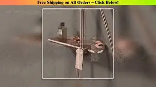 Rose Gold Piano Bathroom Shower System Solid Brass Bathroom Faucet Accessories Rain Shower Head