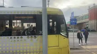 2 Bombardier M5000 Trams At Barton Dock Road Tram Stop