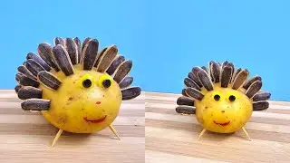 Garnishing Idea | Potato Garnish | Vegetable Decoration | Potato Hedgehog | Food Decorations
