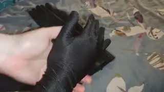 Long leather gloves
