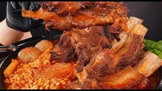 SPICY BRAISED BEEF RIBS (GALBIJJIM) | Tender & Juicy ASMR MUKBANG!