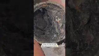 Inside a Cast Iron Pipe After Years of Use!