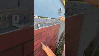 Installation of decorative brick wall panels with insulation layer for exterior finishing