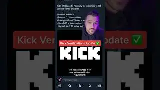 Kick Verification Update! #kick #kickstreaming #shorts