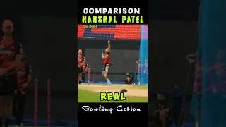 Harshal Patel Bowling Action Comparison Real Vs Game | #realcricket #icc