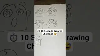 Can I draw this in 10 seconds? 😬✍️#shorts #drawing #doodle #challenge