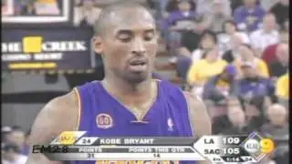 Los Angeles Lakers vs Sacramento Kings 3/4/2008 -- Kobe Bryant 34 Points