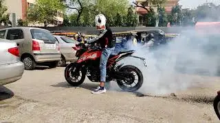 #Burnout #KTM #Duke250  Burnout🔥 on KTM Duke 250