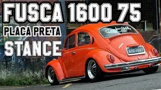 VW Fusca 75 Stance + placa preta. #CG 1