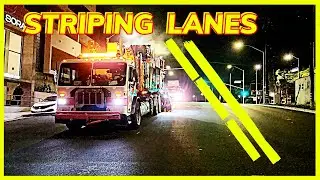 USA - STRIPING YELLOW LANES - CENTINELA AVE. CRAFCO FORD PETERBILT  PART 3 @MasterWorkers