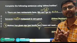 Use of Either and Neither | Either and Neither Exercise