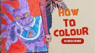 How To Draw BEERUS - Dragon Ball|Lord Beerus drawing Colouring tutorial.